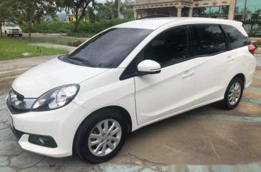 White Honda Mobilio 2016 Automatic Gasoline for sale  