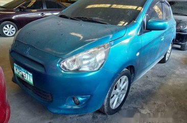 Sell Blue 2014 Mitsubishi Mirage at 64000 km 