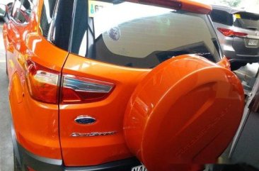 Selling Orange Ford Ecosport 2017 Automatic Gasoline at 19000 km 