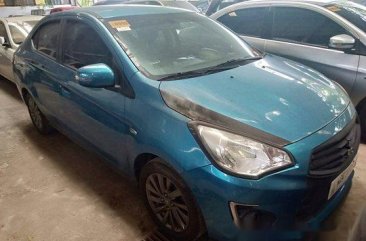 Selling Blue Mitsubishi Mirage 2017 Manual Gasoline  