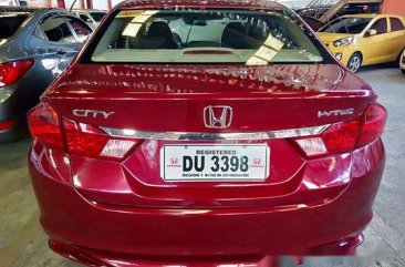 Red Honda City 2017 Automatic Gasoline for sale  