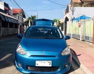 Selling Blue Mitsubishi Mirage 2014 Manual Gasoline at 66500 km