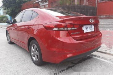 Red Hyundai Elantra 2017 for sale in Quezon City