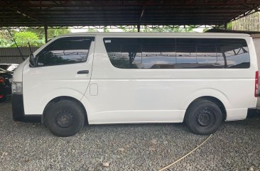 White Toyota Hiace 2018 Van Manual for sale in Quezon City 