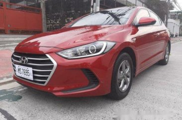 Red Hyundai Elantra 2017 for sale in Quezon City