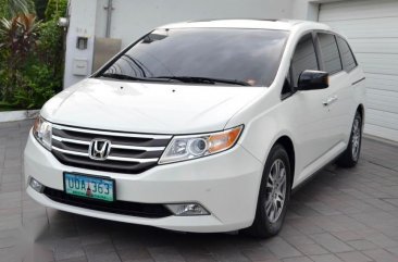 Pearl White Honda Odyssey 2013 for sale in Quezon City