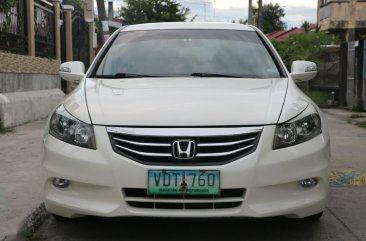 Pearl White Honda Accord 2011 for sale in Bacoor