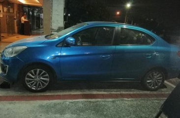 Blue Mitsubishi Mirage 2015 for sale in Manual