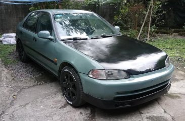 Blue Honda Civic 1995 for sale in Quezon City