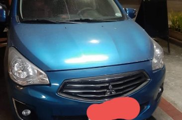 Blue Mitsubishi Mirage 2015 for sale in Manual