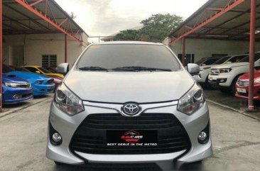 Silver Toyota Wigo 2017 for sale in Quezon City