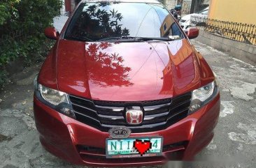 Red Honda City 2009 at 97000 km for sale 
