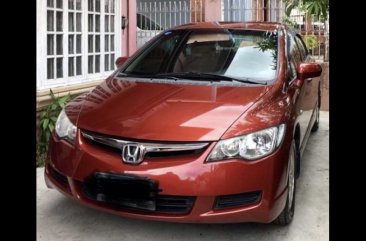 Red Honda Civic 2008 Sedan at 93700 for sale in Manila