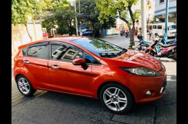 Orange Ford Fiesta 2013 Hatchback for sale in Quezon City