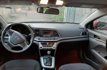 Red Hyundai Elantra 2018 for sale in Davao