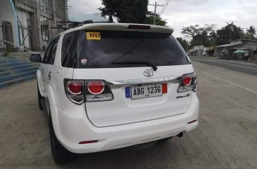 White Toyota Fortuner 2015 for sale in Manual