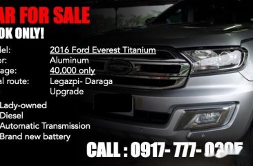 Silver Ford Everest 2016 for sale in Legazpi