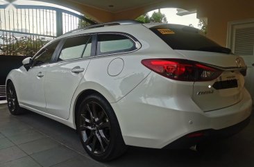 Pearl White Mazda 6 Sports Wagon 2015 for sale in Quezon City