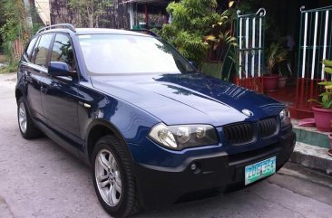 Blue BMW X3 2006 for sale in Muntinlupa