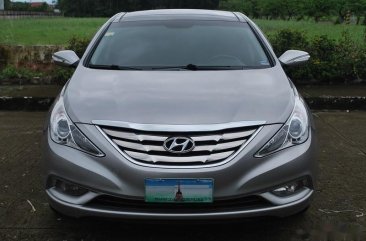 Silver Hyundai Sonata 2012 for sale in Davao City