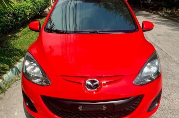 Red Mazda 2 2014 for sale in Quezon