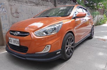 Orange Hyundai Accent 2016