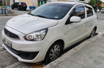 White Mitsubishi Mirage 2018 