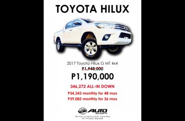 White Toyota Hilux 2017 for sale in Cainta