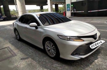 Pearl White Toyota Camry 2020