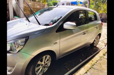 Brightsilver Mitsubishi Mirage 2013 for sale in Pasig