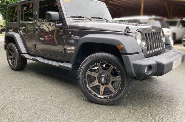 Grayblack Jeep Wrangler Unlimited 2018 for sale in Pasig