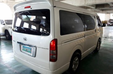 Pearl White Toyota Hiace Super Grandia 2012 for sale in Malabon