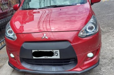 Red Mitsubishi Mirage 2014 for sale in Quezon
