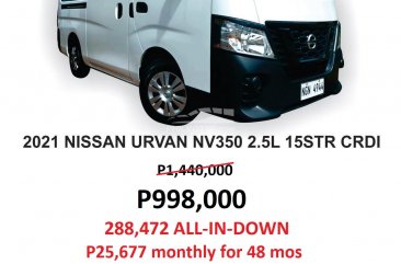 2021 Nissan NV350 Urvan 2.5 Standard 15-seater MT in Cainta, Rizal