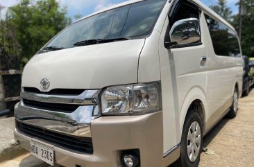 Pearl White Toyota Hiace 2019 for sale in Quezon City