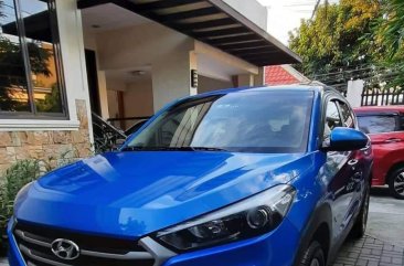 Selling Blue Hyundai Tucson 2017 in Quezon City