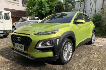 GreenSilver Hyundai Kona 2019 for sale in Automatic