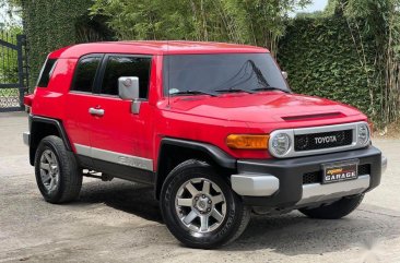 Red Toyota Fj Cruiser 2017 for sale in Quezon City