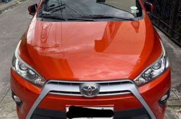 Orange Toyota Yaris 2015 for sale in Mandaluyong