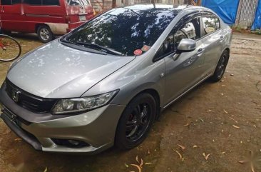 Silver Honda Civic 2013 for sale in Quezon City