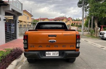 Orange Ford Ranger 2017 for sale in Automatic