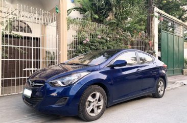 Blue Hyundai Elantra 2013 for sale in Manila