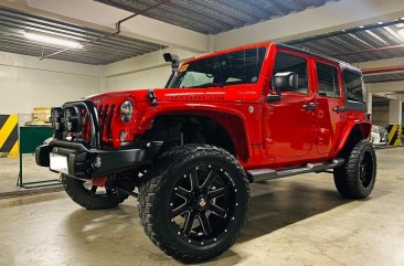 Red Jeep Wrangler 2017 for sale in Manual