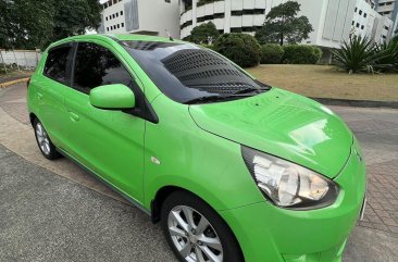 Green Mitsubishi Mirage 2014 for sale in Automatic