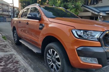 Orange Ford Ranger 2018 for sale in Manual