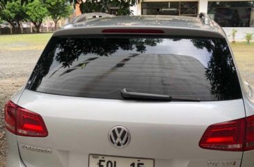 Silver Volkswagen Touareg 2015 for sale in Quezon 