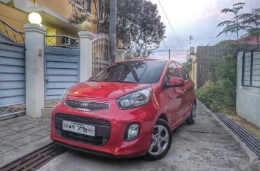 Red Kia Picanto 2016 for sale in Davao