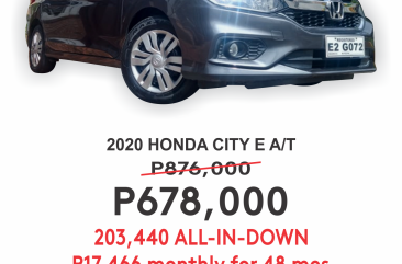 2020 Honda City  1.5 E CVT in Cainta, Rizal