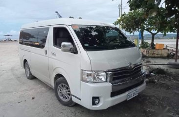 Selling Pearl White Toyota Hiace Super Grandia 2019 in Quezon City