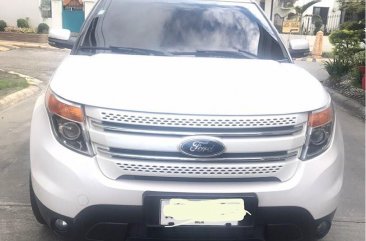 Pearl White Ford Explorer 2014 for sale in Automatic